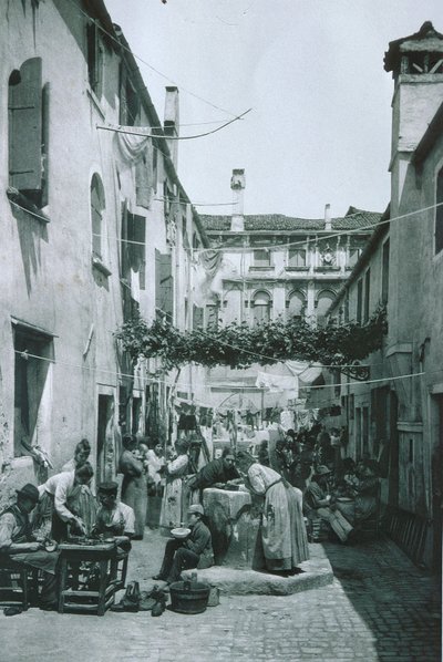 Straatscène in Venetië door Italian Photographer